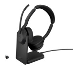 Jabra Evolve2 55/Stereo/ANC/USB-C/BT-USB/Bezdrát/MS/Stand/Černá, 25599-999-889