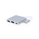 GEMBIRD Multi-adapter USB typu C, stříbrný, A-CM-HDMIF-02-SV