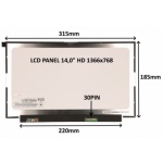 SIL LCD PANEL 14,0" HD 1366x768 30PIN MATNÝ / BEZ ÚCHYTŮ, 77042123