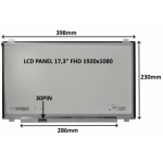 SIL LCD PANEL 17,3" FHD 1920x1080 30PIN MATNÝ IPS / ÚCHYTY NAHOŘE A DOLE, 77047910