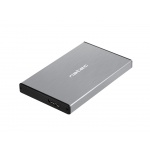 Externí box pro HDD 2,5" USB 3.0 Natec Rhino Go, šedý, hliníkové tělo, NKZ-1281