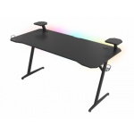 Genesis Holm 510 RGB - herní stůl s RGB podsvícením, 160x75cm, 3xUSB 3.0, bezdrátová nabíječka, NDS-1732