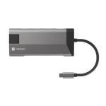 Natec multiport adaptér FOWLER PLUS HUB 8v1, USB 3.0 3X, HDMI 4K, USB-C PD, RJ45, SD, MICRO, NMP-1690