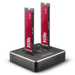 AXAGON ADSA-M2C, USB-C 3.2 Gen 2 -  2x M.2 NVMe SSD CLONE MASTER dokovací stanice, ADSA-M2C