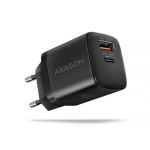 AXAGON ACU-PQ20, nabíječka do sítě 20W, 2x port (USB-A + USB-C), PD3.0/PPS/QC4+/AFC/Apple, černá, ACU-PQ20