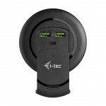 i-tec Built-in Desktop Fast Charger, USB-C PD 3.0 + 3x USB 3.0 QC3.0, 96W, CHARGER96WD