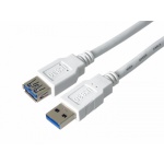 PremiumCord Prodlužovací kabel USB 3.0 Super-speed 5Gbps A-A, MF, 9pin, 3m bílá, ku3paa3w