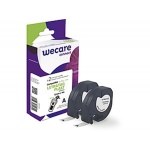 WECARE ARMOR páska kompatibilní s DYMO S0721610,Black/White,2*12mm*4m, K80005W4