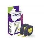 WECARE ARMOR páska kompatibilní s DYMO S0721620,Black/Yellow,2*12mm*4m, K80004W4