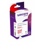 WECARE ARMOR ink sada kompatibilní s CANON PGi-520/CLi-521CMY, CMYK, K10528W4