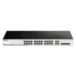 D-Link DGS-1210-24 Smart switch, 24x GbE, 4x RJ45/SFP, fanless, DGS-1210-24/E