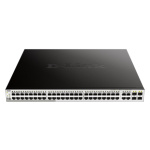 D-Link DGS-1210-52MP L2/L3 Smart+ PoE switch, 48x GbE PoE+, 4x RJ45/SFP, PoE 370W, DGS-1210-52MP/E