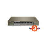 Tenda TEF1126P-24-250W PoE AF / AT switch - 24x PoE 100 Mb/s + 2x Uplink 1Gb/s RJ45/SFP, PoE+ 225W, 75011852