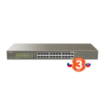 Tenda TEG1124P-24-250W PoE AT Gigabit switch 24x 1Gb/s s PoE 802.3af/at, PoE+ 225W, Rackmount, VLAN, 75011926