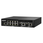 QNAP řízený switch QSW-M2108R-2C (8x 2,5GbE RJ45 a 2x kombo 10GbE SFP+/RJ-45, malá šířka), QSW-M2108R-2C