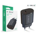 Aligator síťová nabíječka A-MAX PD 20W USB-C černá, AX0002