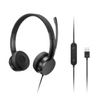 Lenovo sluchátka USB-A Wired Stereo On-Ear Headset (with control box)/USB/Černá, 4XD1K18260