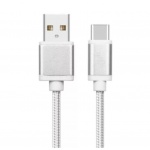 TB Touch USB - USB-C kabel, 2m, stříbrný, AKTBXKUCSBA200V