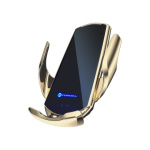 FORCELL car holder with wireless charging automatic sensor + magnetic adapters HS1 15W gold 440821