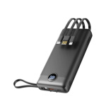 VEGER powerbank 20 000 mAh with built-in cables Micro USB / Type C / Lightning C20 (W2047) black 541947