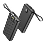 VEGER powerbank 20 000 mAh with built-in cables Micro USB / Type C / Lightning C20 (W2047) black 541947