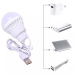 LED bulb to USB A warm white light 350 lm 5W 1 m white 585832