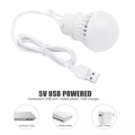 LED bulb to USB A warm white light 350 lm 5W 1 m white 585832