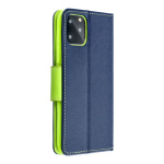 Fancy Book case for  XIAOMI Redmi NOTE 12 4G navy / lime 591537