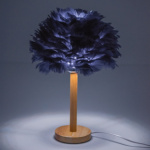 Table lamp bedside feather Art Deco blue CBDPH 599217