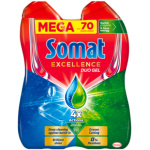 Somat gel do myčky Excellence Duo proti mastnotě, 2× 630 ml, 70 dávek