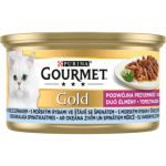 Purina Gourmet Gold pro kočky s mořskými rybami v omáčce se špenátem, 85 g