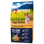 Krmivo Ontario Puppy Medium Lamb & Rice 6,5kg 214-10297|X|X|KS