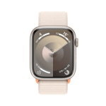 Apple Watch Series 9 45mm Hvězdně bílý hliník s hvězdně bílým provlékacím sportovním řemínkem MR983QC/A