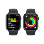 Apple Watch Series 9 45mm Temně inkoustový hliník s temně inkoustovým sportovním řemínkem - M/L MR9A3QC/A