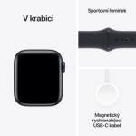 Apple Watch SE 40mm Temně inkoustový hliník s temně inkoustovým sportovním řemínkem - S/M MR9X3QC/A