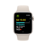 Apple Watch SE Cellular 44mm Hvězdně bílý hliník s hvězdně bílým sportovním řemínkem - S/M MRGU3QC/A