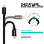 SWISSTEN Textile USB-C / Apple Lightning, datový kabel, zlatý, 1,2m 71525204